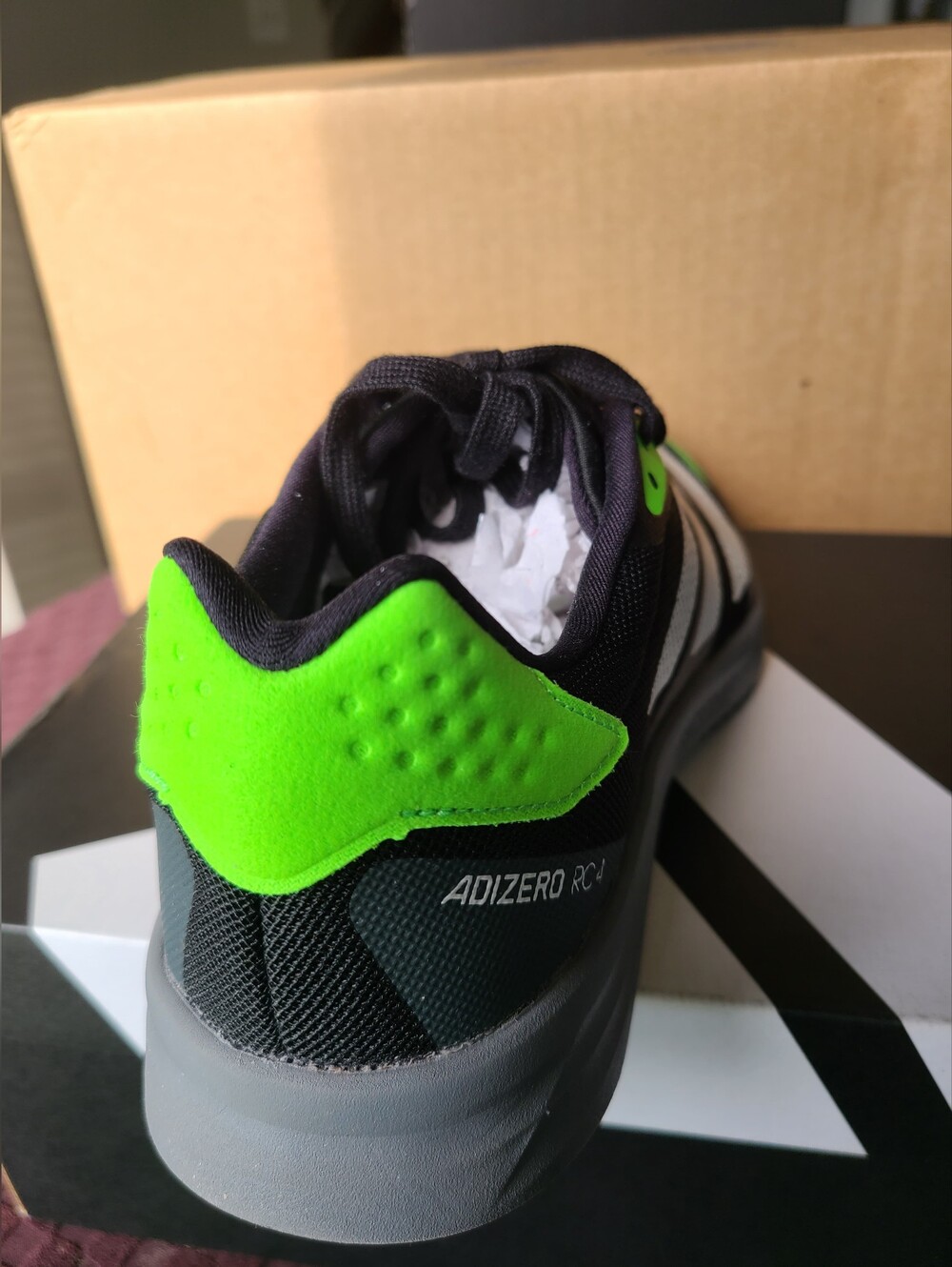 Adidas Adizero Rc 4 M Black And Green Men Size 7.5 - Picture 5 of 5
